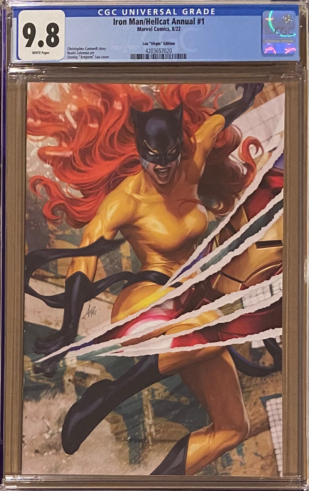 Iron Man/Hellcat Annual #1 Artgerm 1:100 Virgin Retailer Incentive Variant CGC 9.8