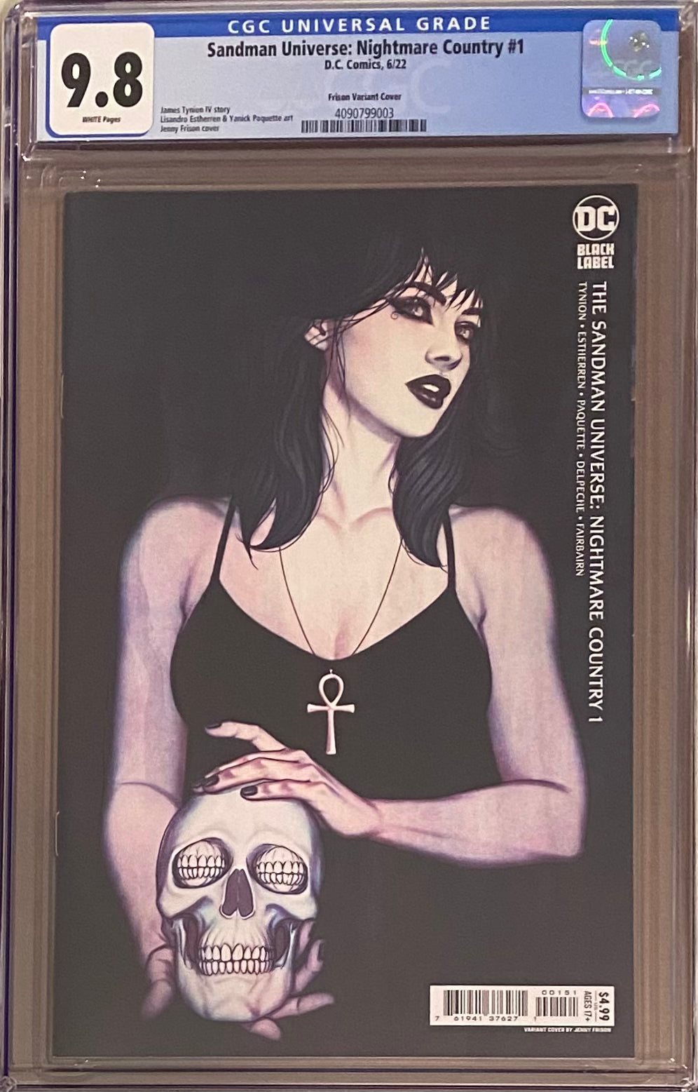 Sandman Universe: Nightmare Country #1 Frison 1:100 Retailer Incentive Variant DC Black Label CGC 9.8