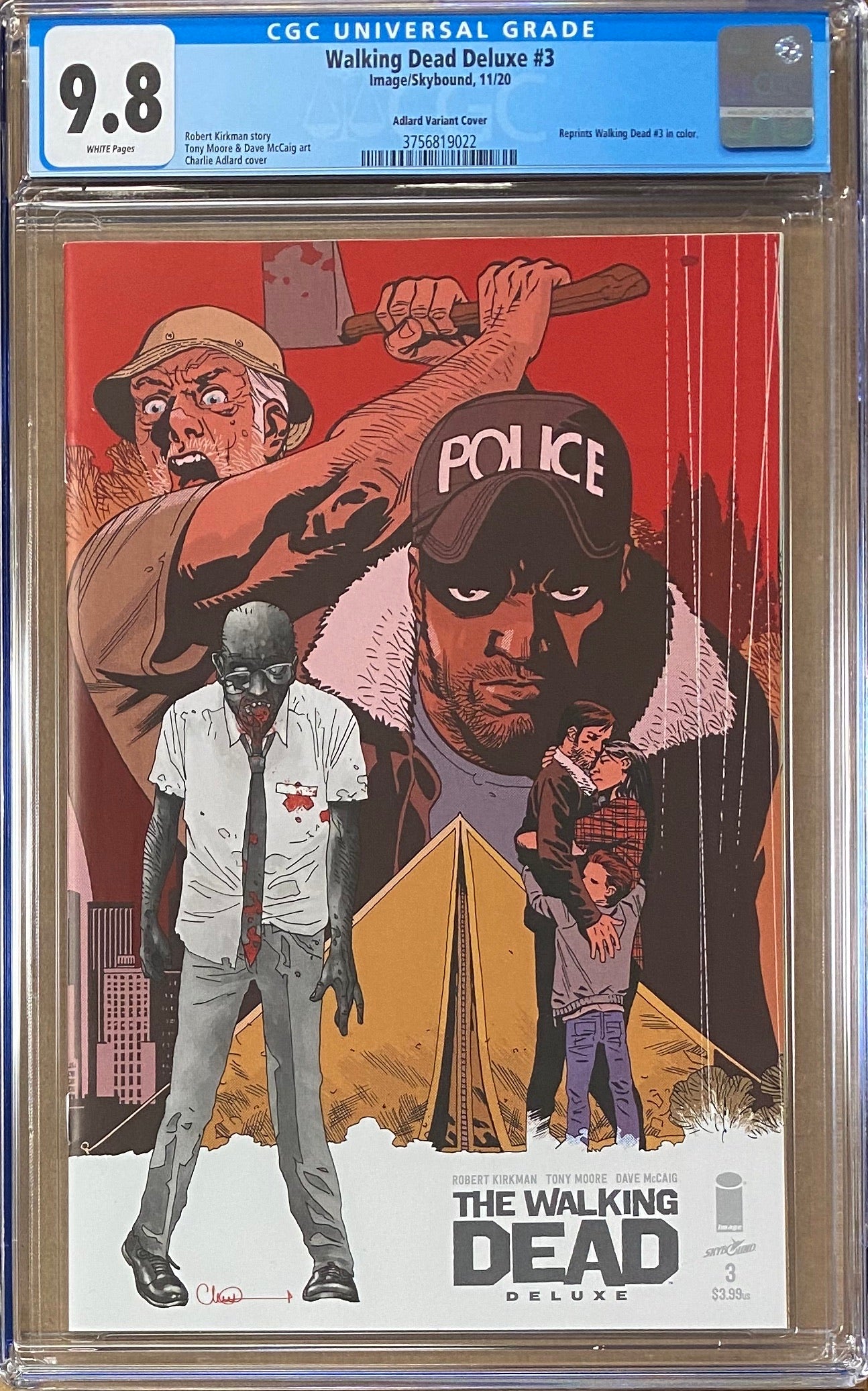 Walking Dead Deluxe #3 Adlard Variant CGC 9.8