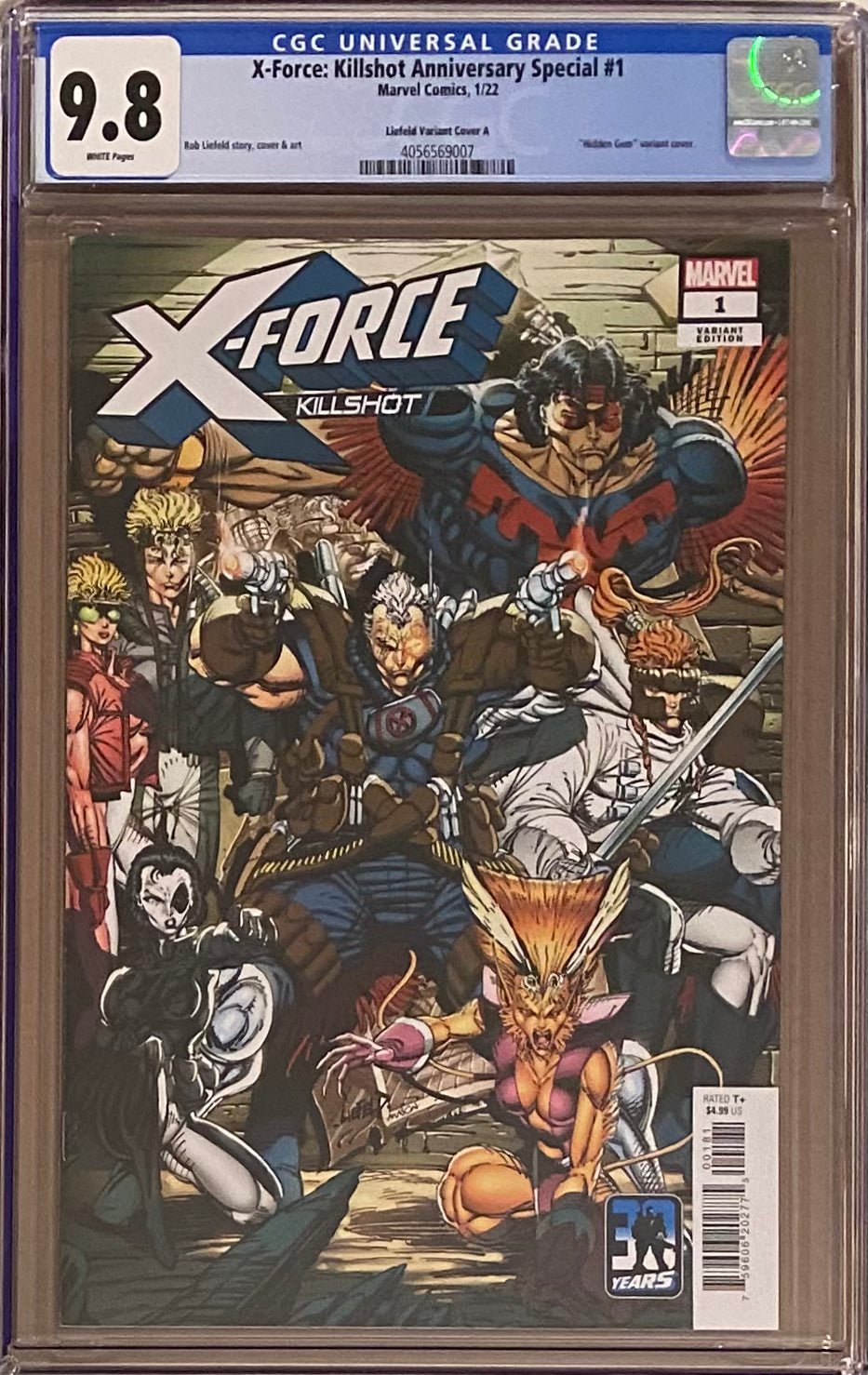 X-Force Killshot Anniversary Special #1 Liefeld 1:100 Hidden Gem Retailer Incentive Variant CGC 9.8