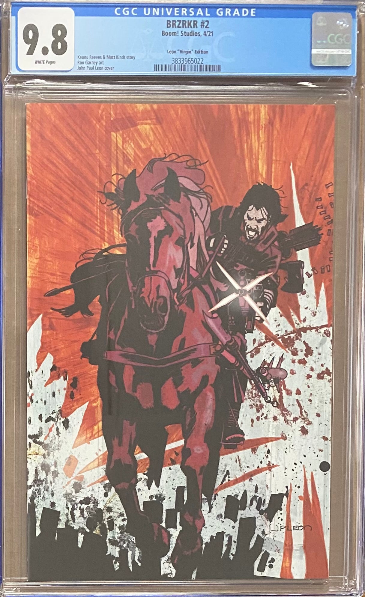 BRZRKR #2 Leon 1:100 Virgin Retailer Incentive Variant CGC 9.8 (Berzerker)
