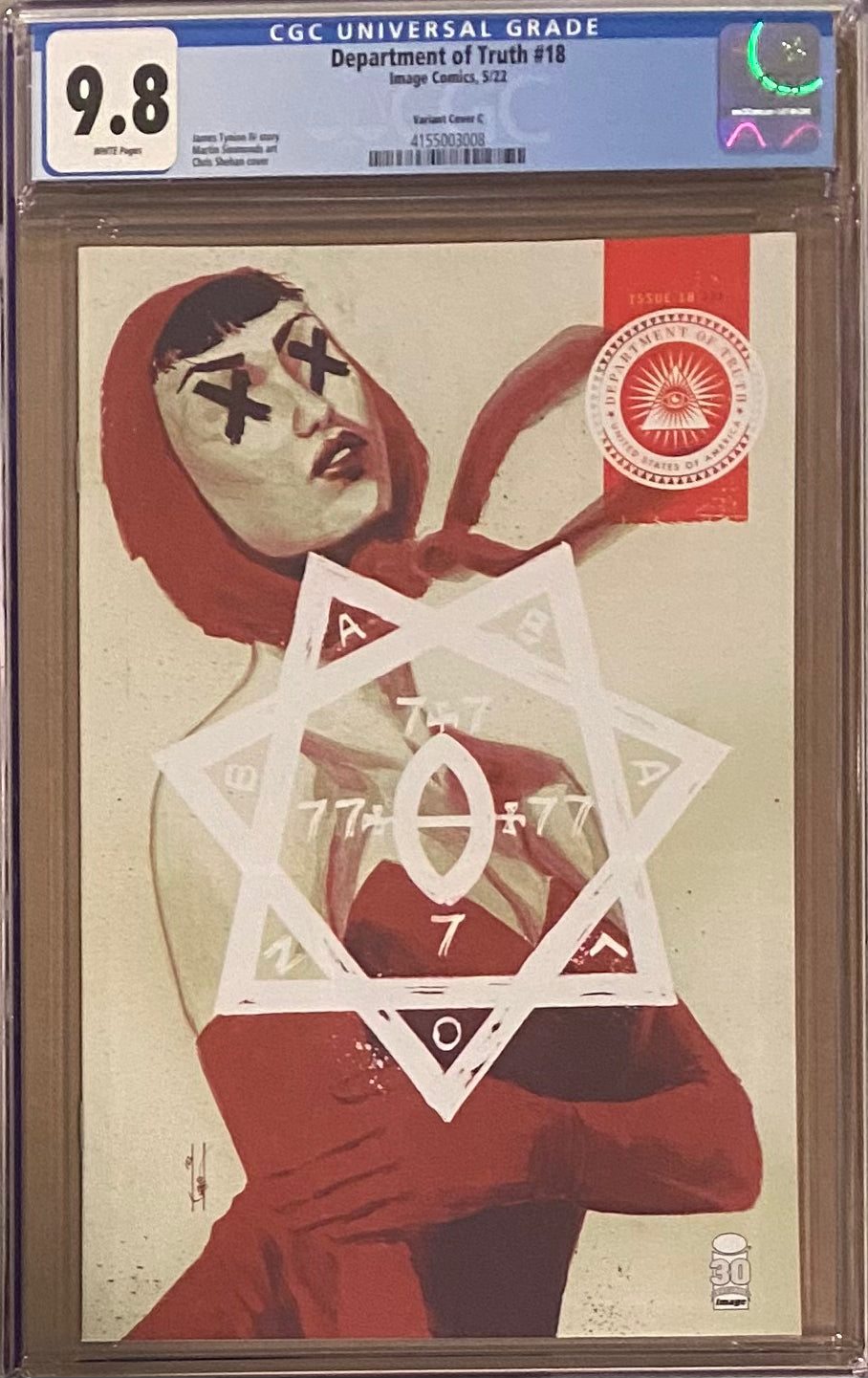 Department of Truth #18 Simmonds 1:50 Retailer Incentive Variant CGC 9.8