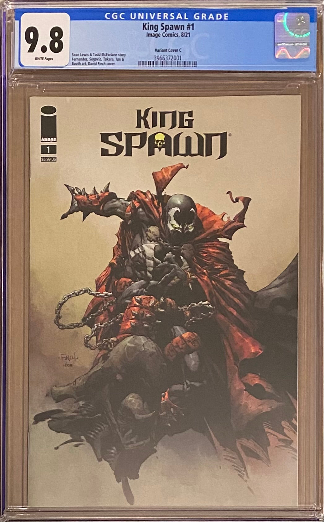 King Spawn #1 Cover C - Finch CGC 9.8