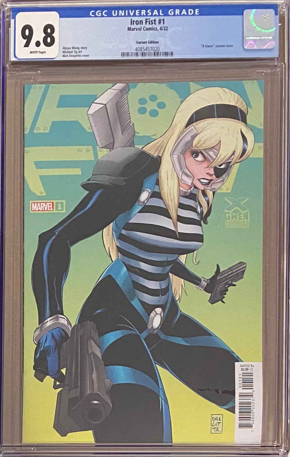 Iron Fist #1 Dragotta X-Gwen Variant CGC 9.8 - First Sword Master Iron Fist