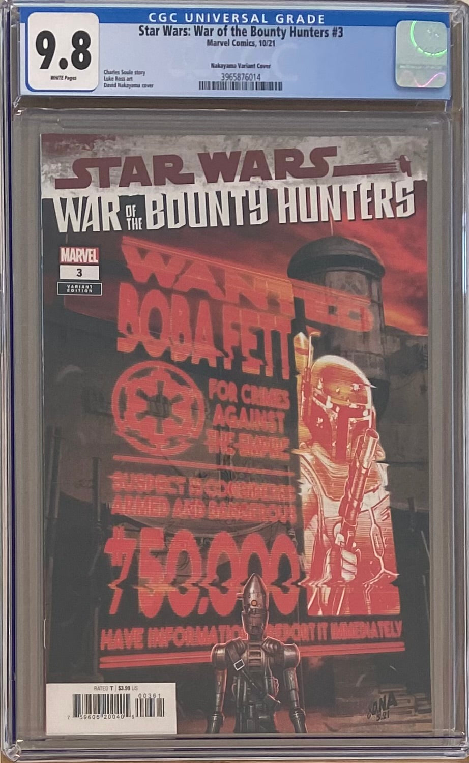 Star Wars: War of the Bounty Hunters #3 Wanted Poster Variant CGC 9.8