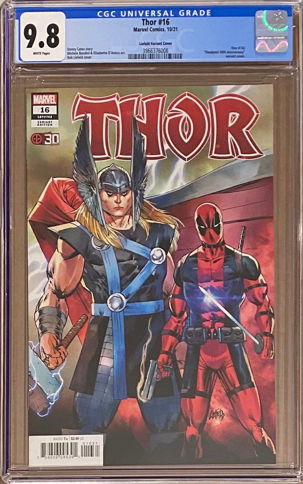 Thor #16 Liefeld Deadpool 30th Anniversary Variant CGC 9.8