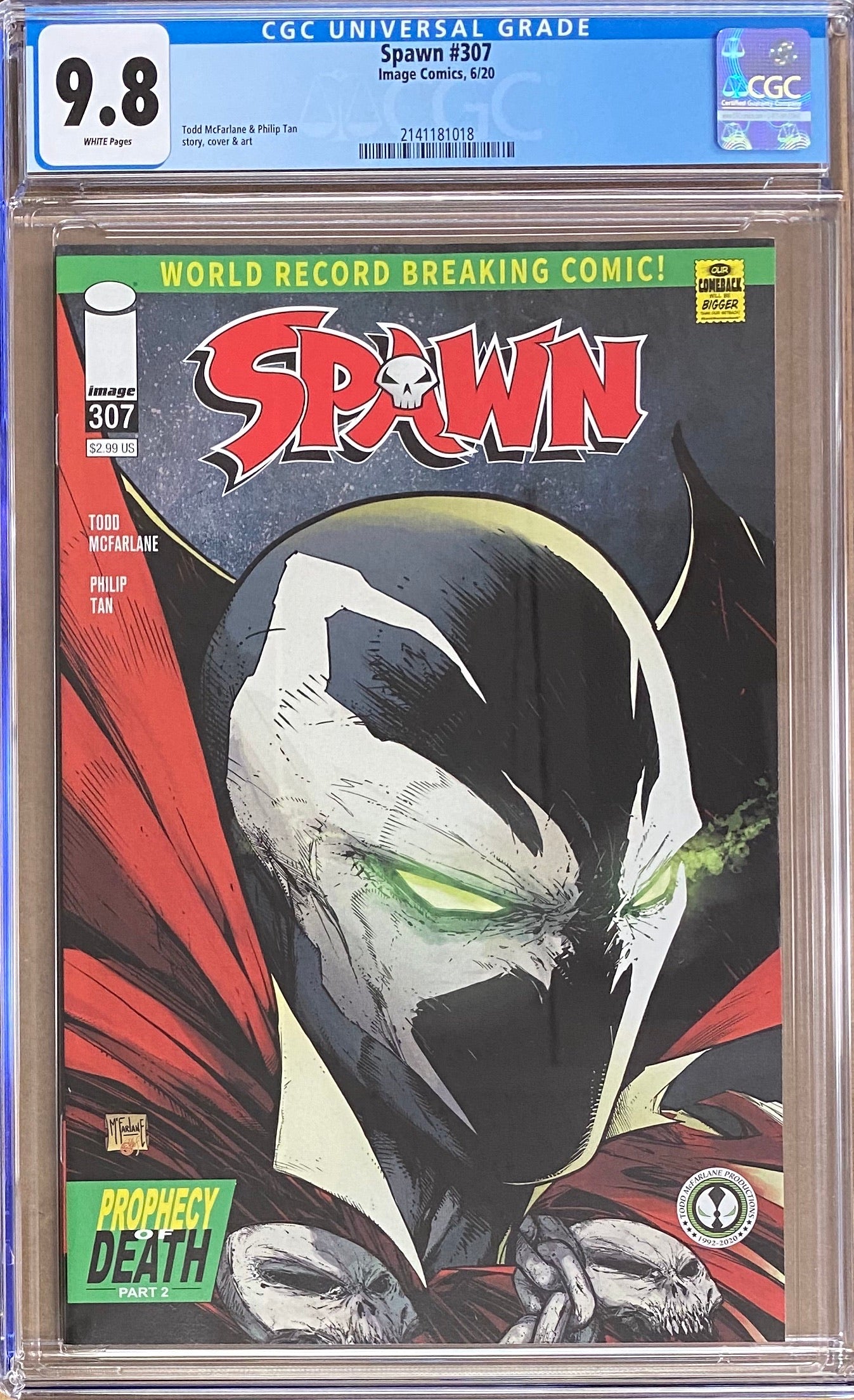 Spawn #307 CGC 9.8