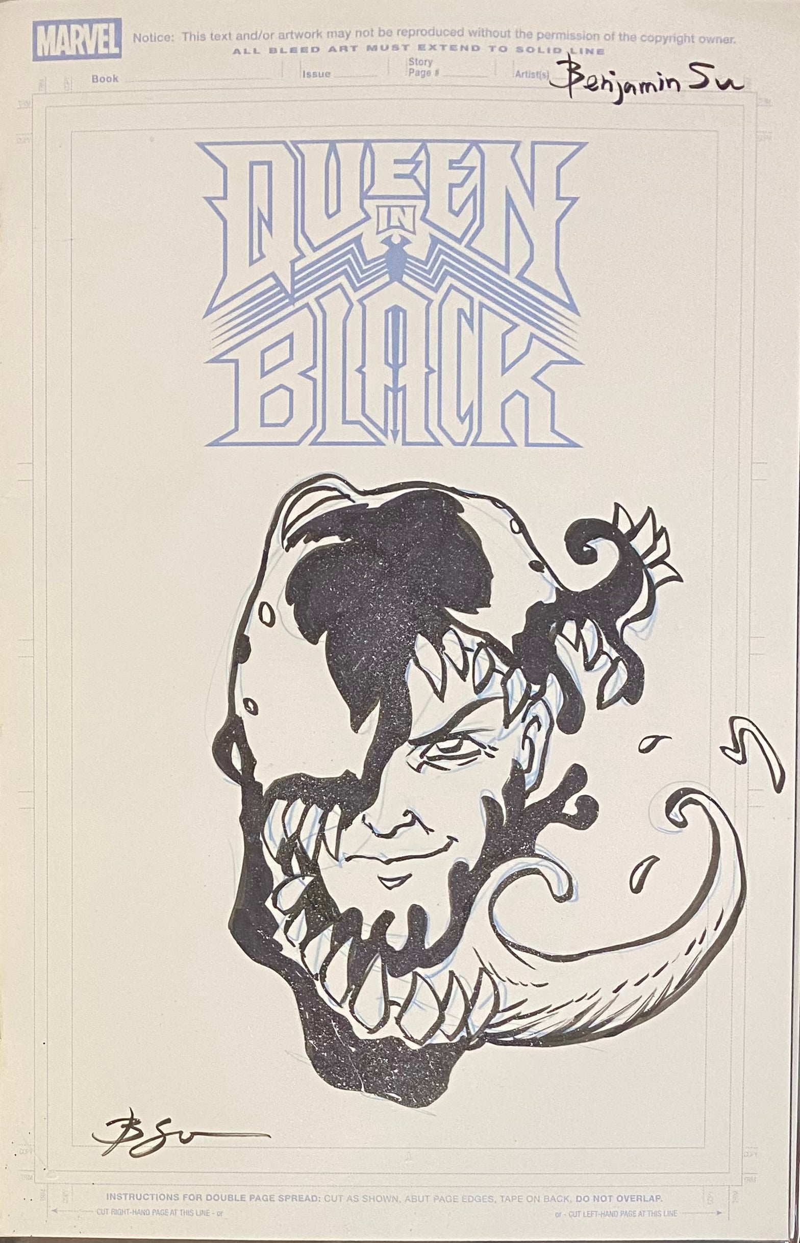 Queen in Black #1 Benjamin Su Venom Original Blank Sketch Blind Bag Variant (7/29/26)