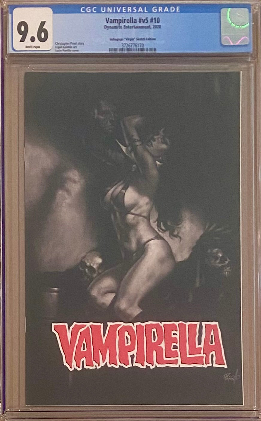 Vampirella #v5 #10 Indiegogo Virgin Sketch Edition CGC 9.6