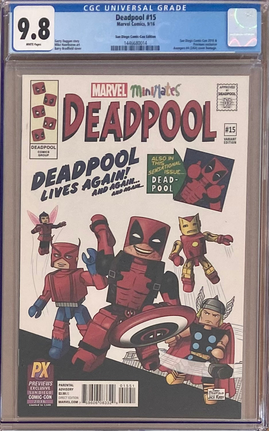 Deadpool #15 SDCC Exclusive Variant CGC 9.8