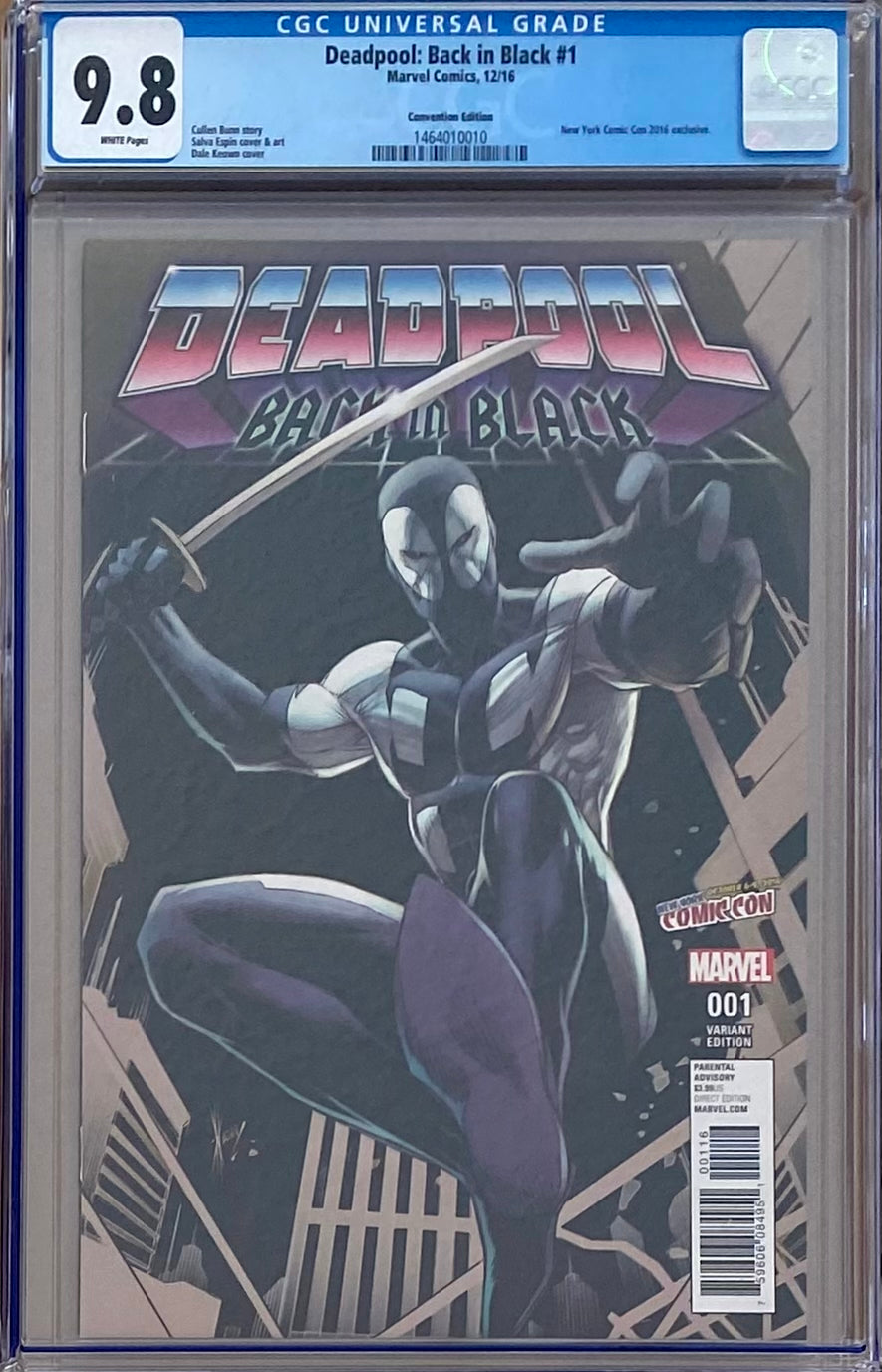 Deadpool: Back in Black #1 Keown NYCC Convention Edition Variant CGC 9.8