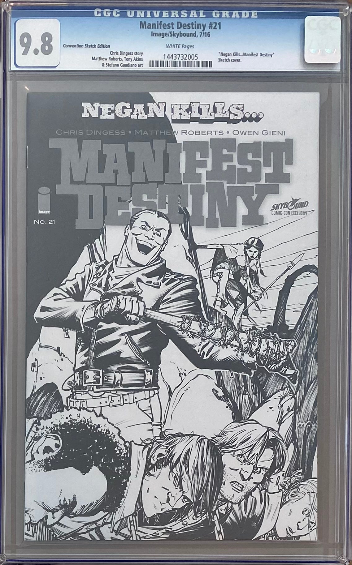 Manifest Destiny #21 Convention Sketch Edition Variant CGC 9.8