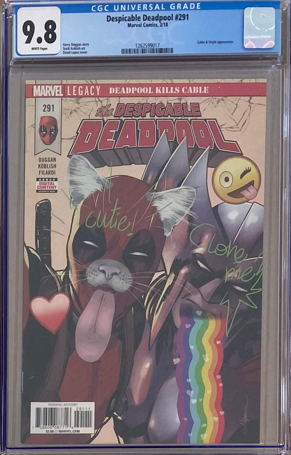 Despicable Deadpool #291 CGC 9.8