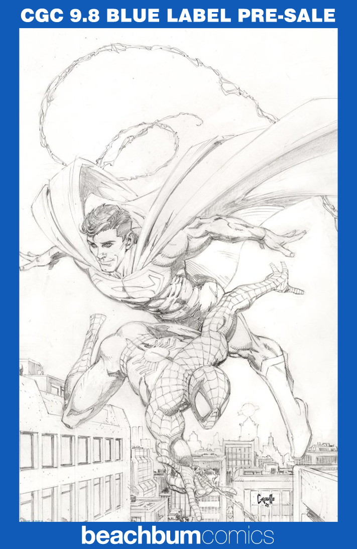 Marvel/DC: Spider-Man/Superman #1 Capullo 1:200 Sketch Virgin Retailer Incentive Variant CGC 9.8