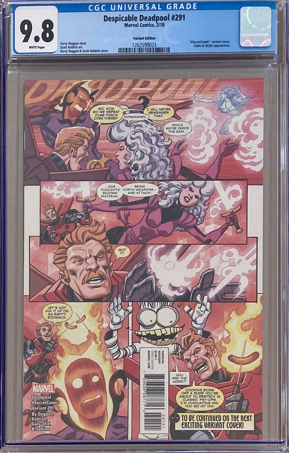 Despicable Deadpool #291 Duggan Variant CGC 9.8