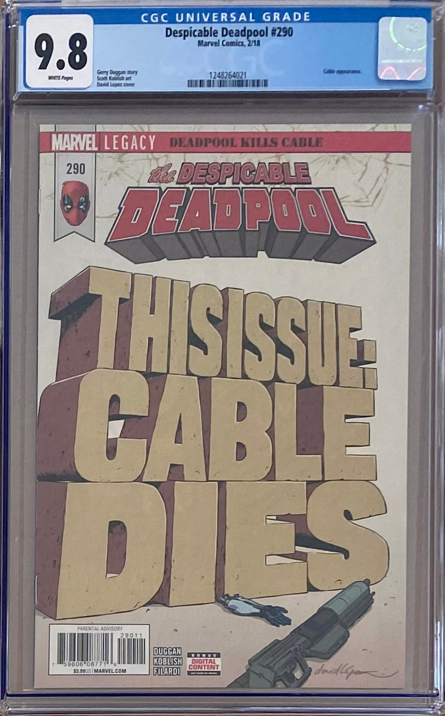 Despicable Deadpool #290 CGC 9.8