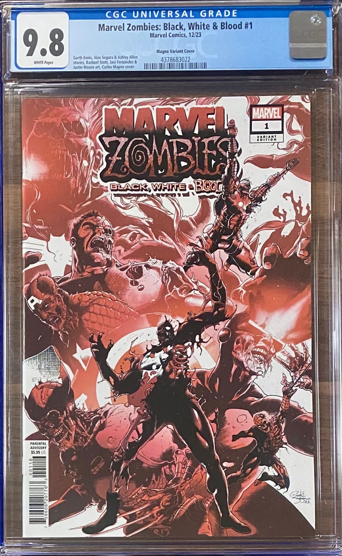 Marvel Zombies: Black, White & Blood #1 Magno 1:10 Homage Retailer Incentive Variant CGC 9.8