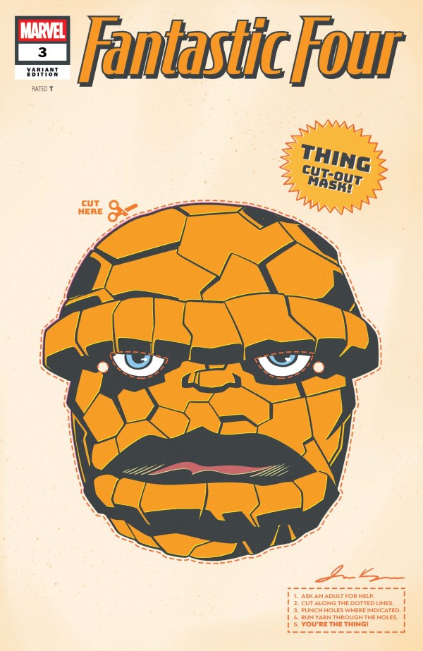 Fantastic Four #3 Kerigan Retro Halloween Mask Variant