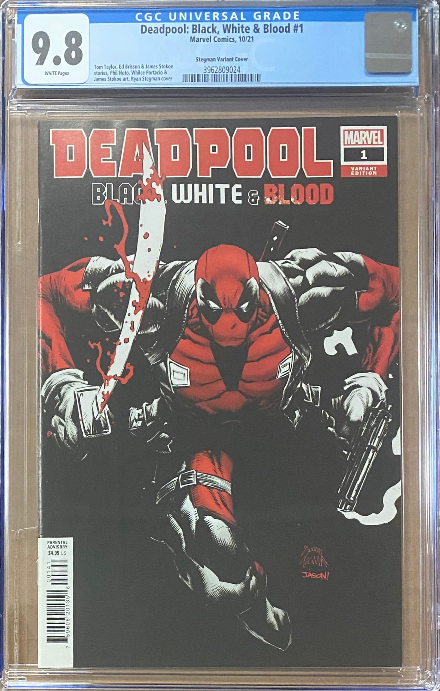 Deadpool: Black, White, and Blood #1 Stegman 1:25 Retailer Incentive Variant CGC 9.8