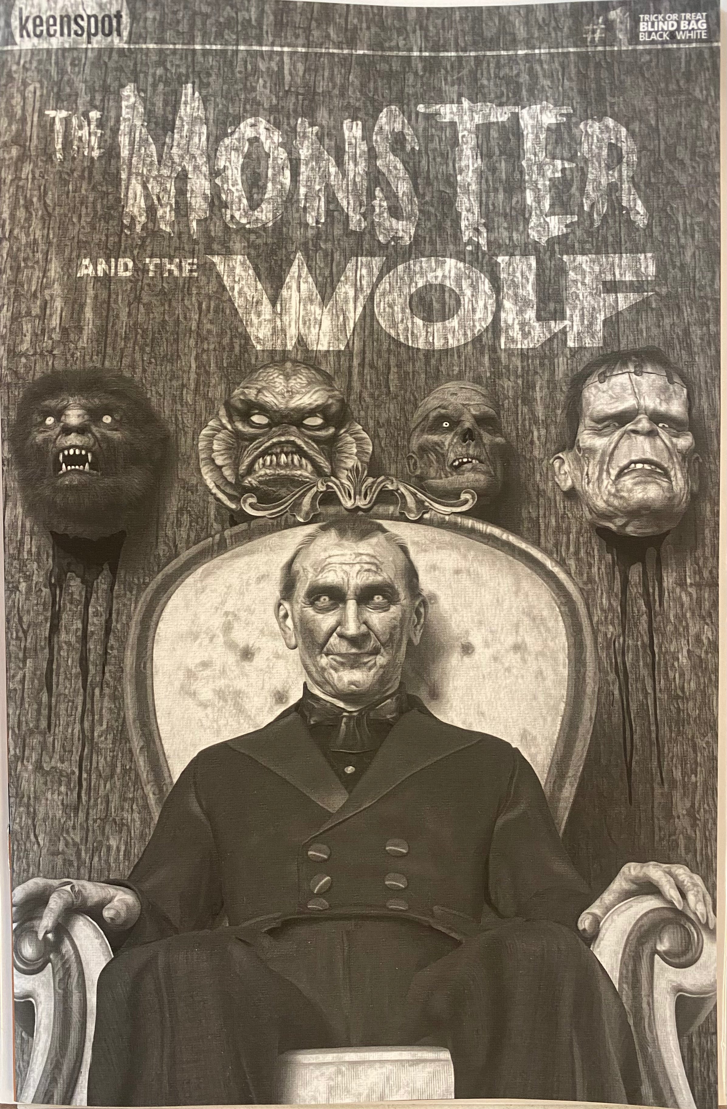 Mark Spears Monsters: The Monster and the Wolf #1 Blind Bag A65 Black & White Variant
