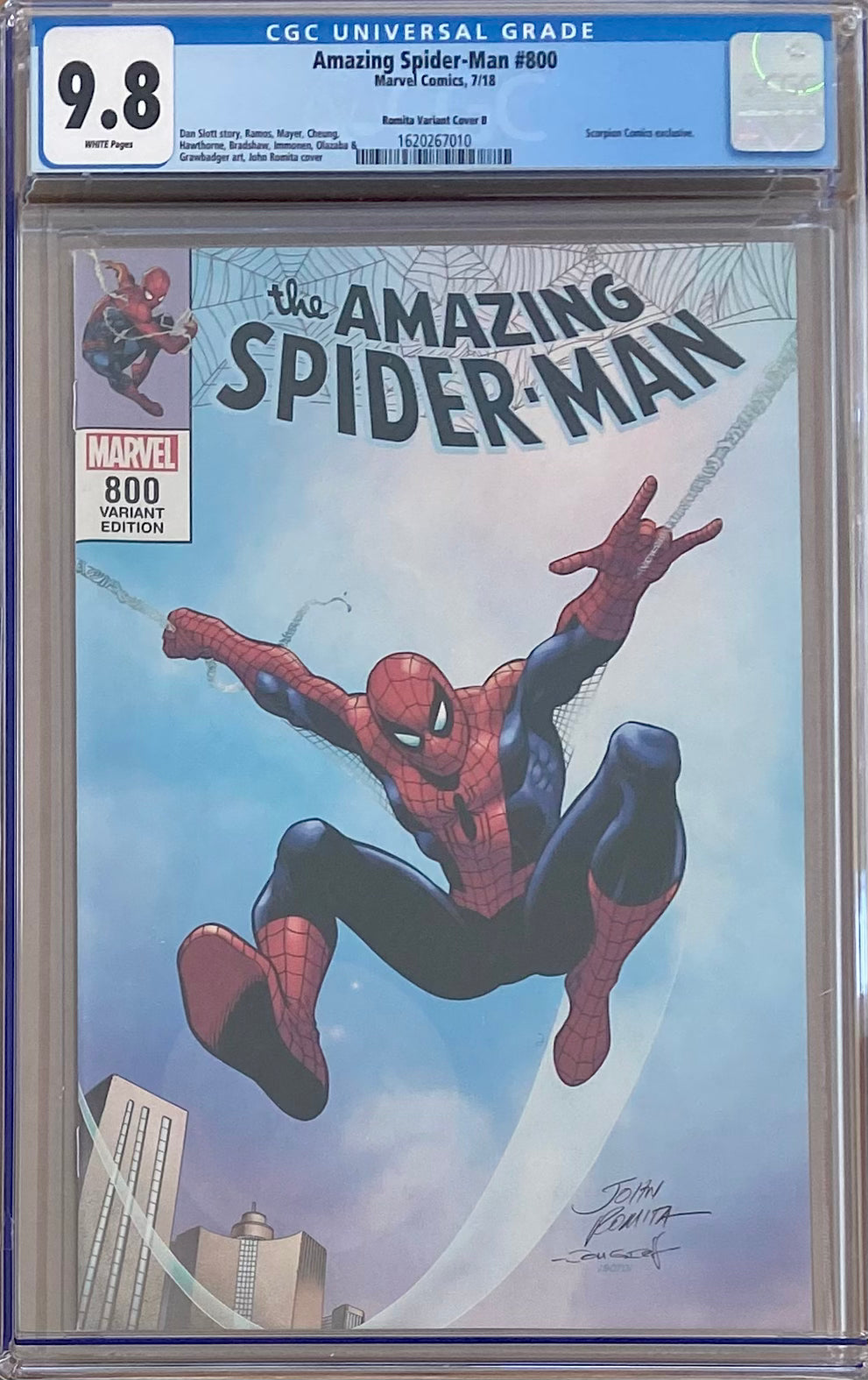 Amazing Spider-Man #800 Scorpion Comics/Romita Variant B CGC 9.8