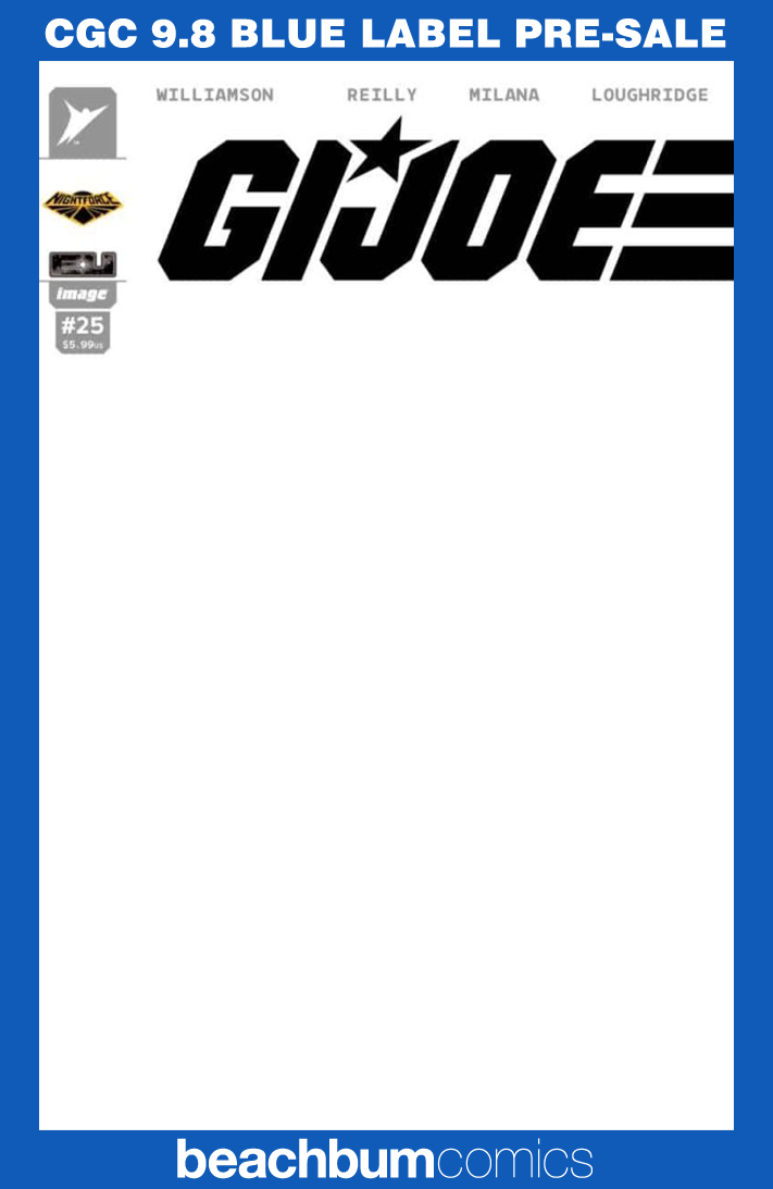 G.I. Joe #25 Night Force Blank Sketch Variant CGC 9.8