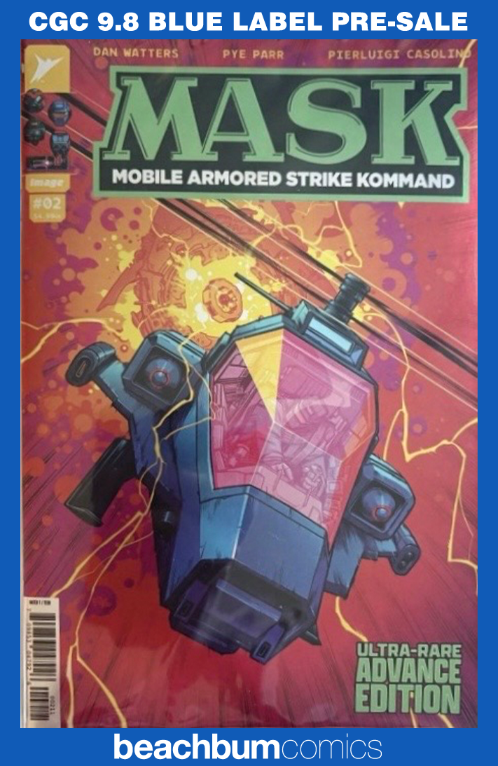 M.A.S.K. #2 Ultra Rare Advance Edition Blind Bag Foil Variant CGC 9.8 (MASK)