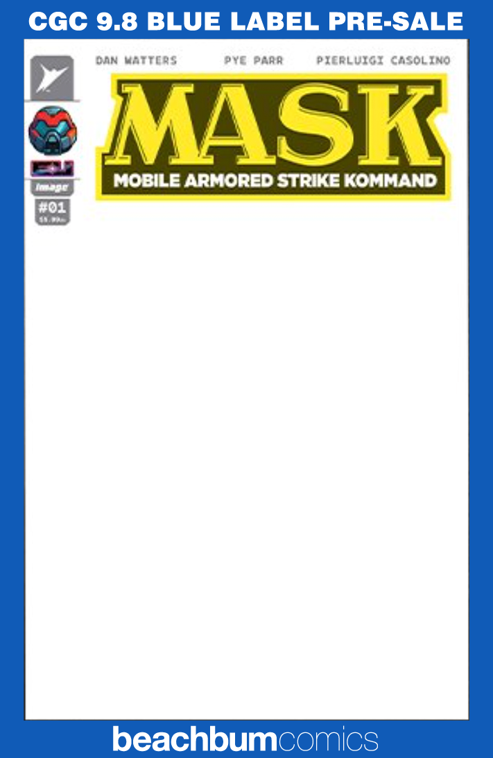 M.A.S.K. #1 - Cover L - M.A.S.K. Blank Sketch Variant CGC 9.8 (MASK)