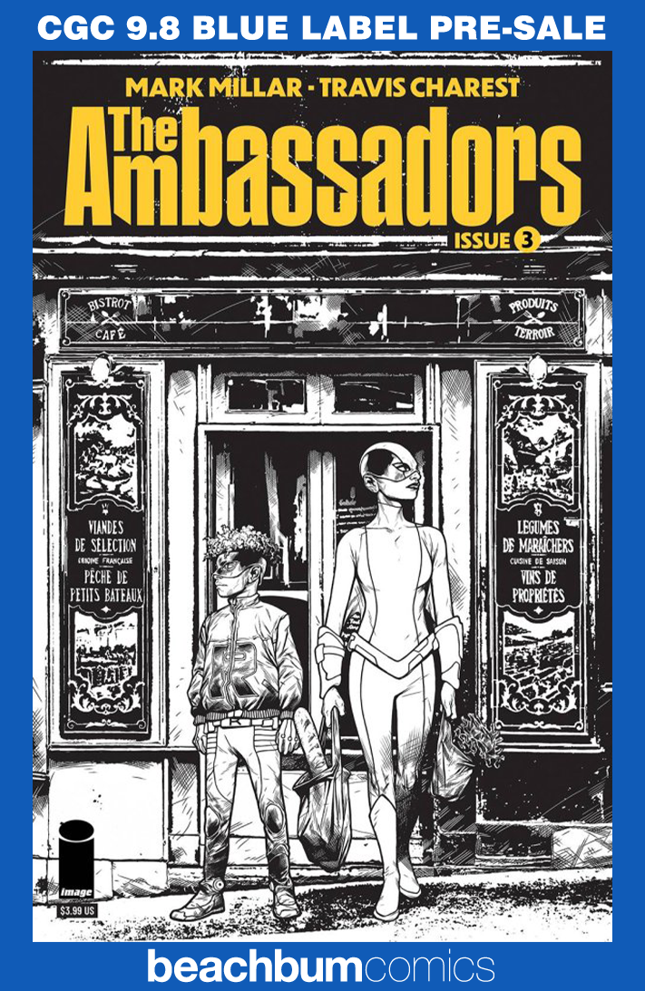 The Ambassadors #3 - Cover B - Charest B/W Variant CGC 9.8