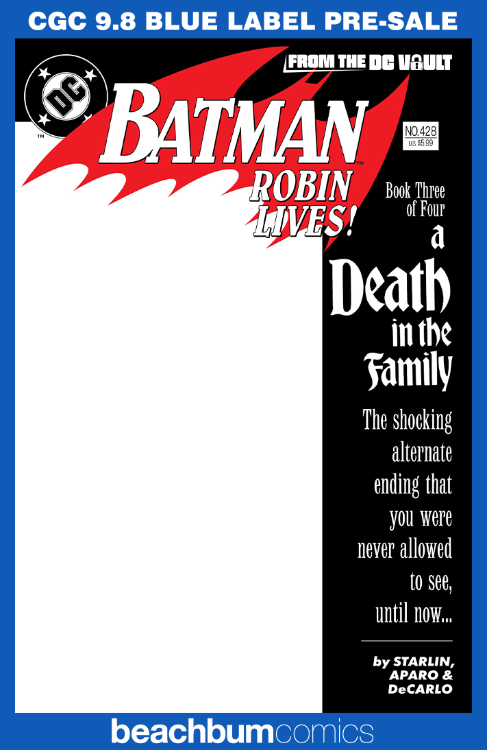 Batman #428 Robin Lives! Blank Sketch Variant CGC 9.8