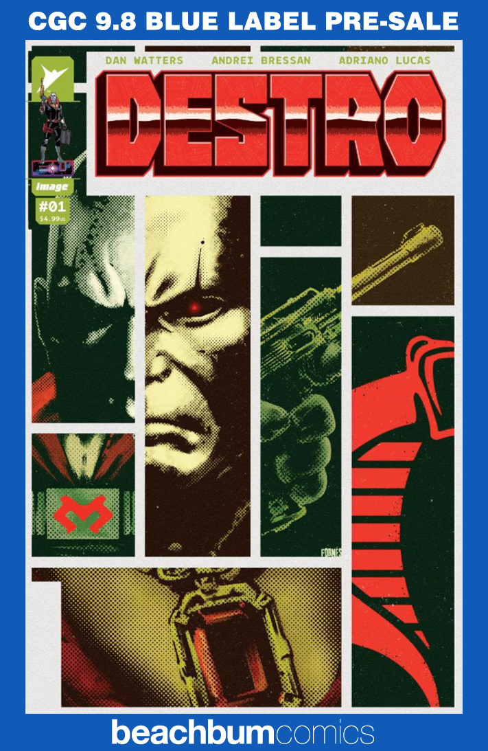 Destro #1 - Cover E - Fornes 1:50 Spoiler Retailer Incentive Variant CGC 9.8