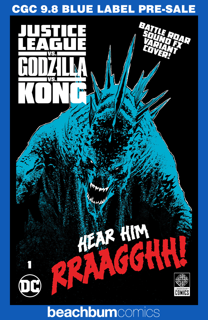 Justice League vs. Godzilla vs. Kong #1 - Cover F - Duce Godzilla Roar Sound FX Gatefold Variant CGC 9.8