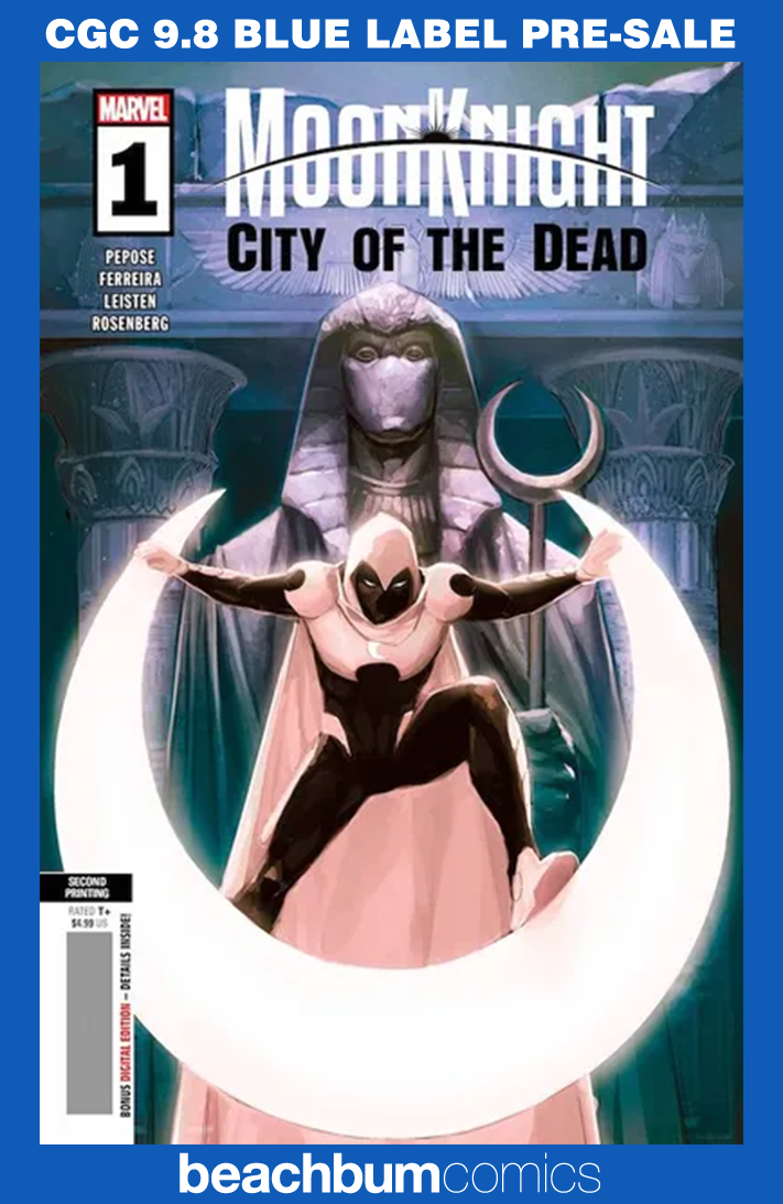 Moon Knight : City of the Dead #1 Second Printing CGC 9.8 - New Scarlet Scarab