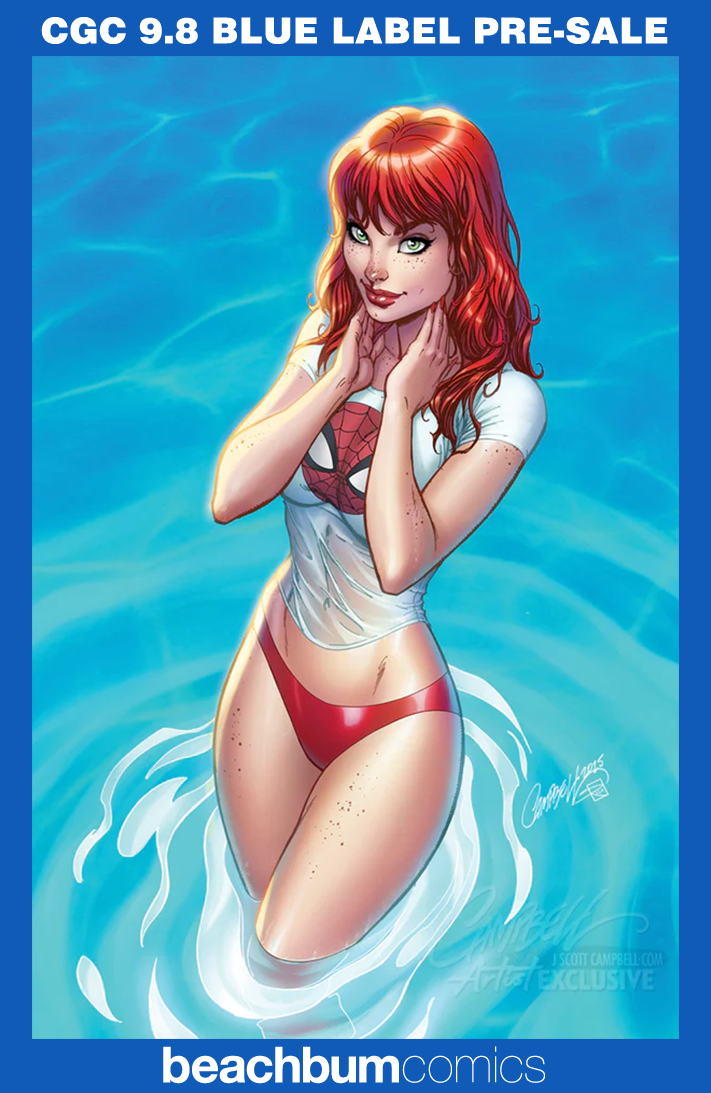 Marvel Swimsuit Special: Friends, Foes & Rivals #1 J. Scott Campbell Exclusive Virgin A - MJ - CGC 9.8