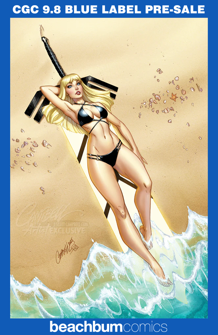 Marvel Swimsuit Special: Friends, Foes & Rivals #1 J. Scott Campbell Exclusive Virgin C - Magik - CGC 9.8