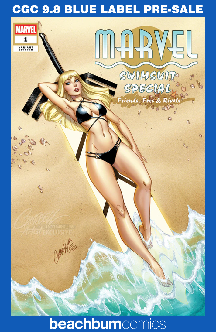 Marvel Swimsuit Special: Friends, Foes & Rivals #1 J. Scott Campbell Exclusive C - Magik - CGC 9.8