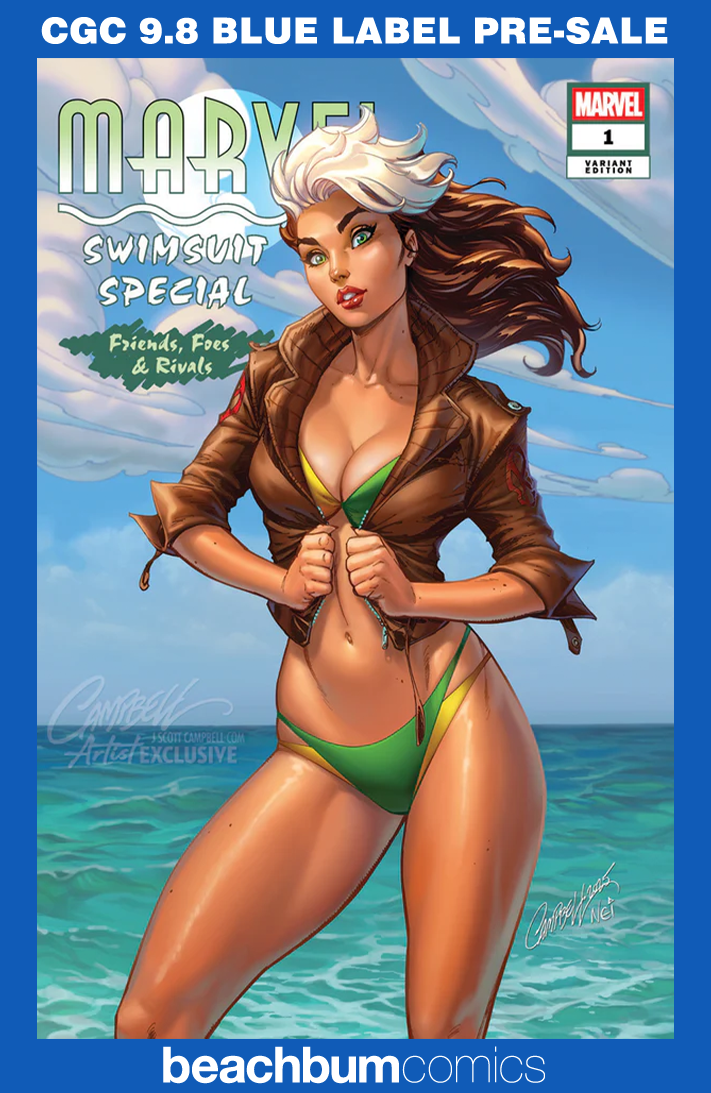 Marvel Swimsuit Special: Friends, Foes & Rivals #1 J. Scott Campbell Exclusive D - Rogue - CGC 9.8