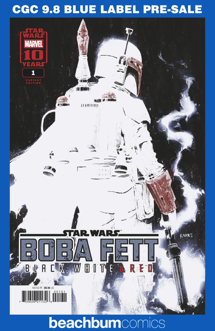Star Wars: Boba Fett – Black, White & Red #1 Andrews Variant CGC 9.8