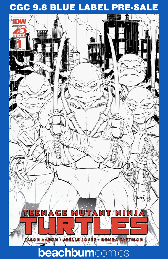 Teenage Mutant Ninja Turtles #1 Tucci SDCC B/W Variant CGC 9.8