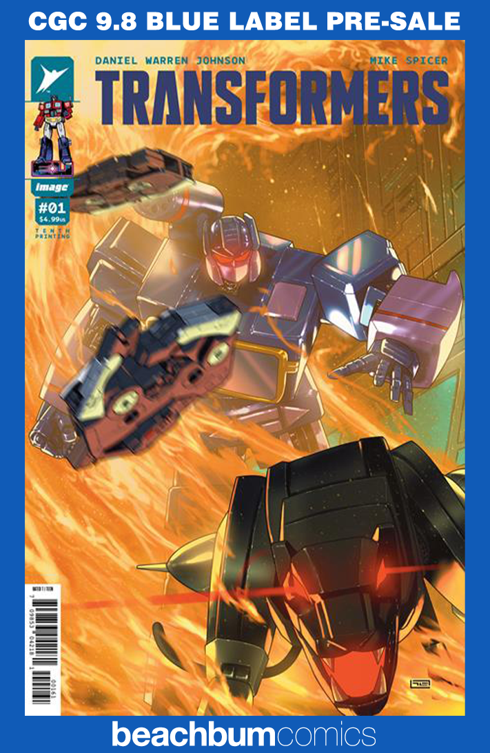 Transformers #1 Tenth Printing - Cover F - Clarke Variant CGC 9.8