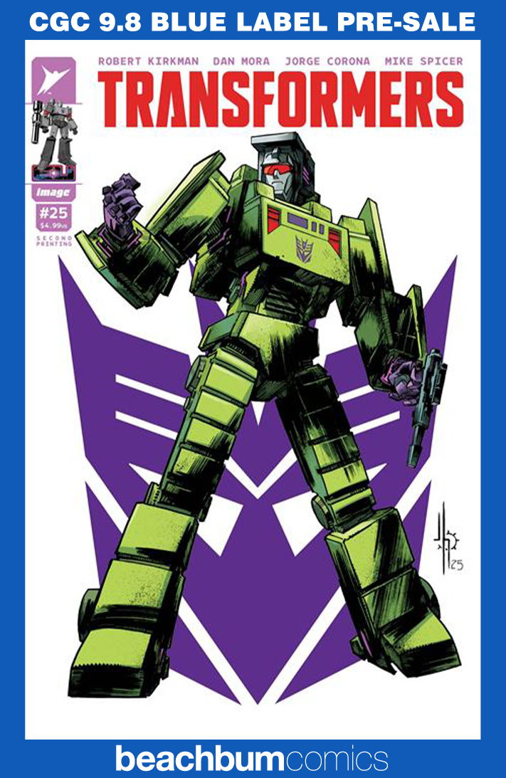 Transformers #25 Second Printing -Cover C - CGC 9.8