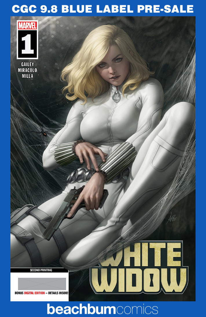 White Widow #1 Artgerm Second Printing CGC 9.8