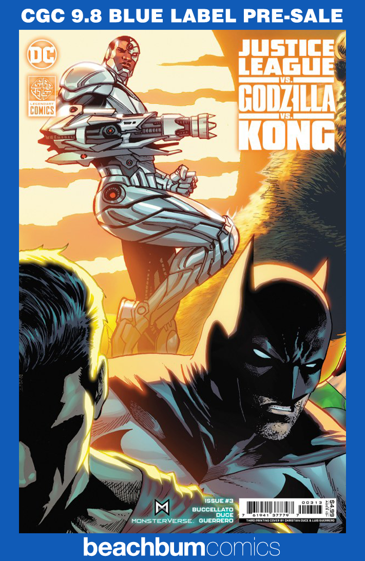 Justice League vs. Godzilla vs. Kong #3 Connecting Third Printing CGC 9.8