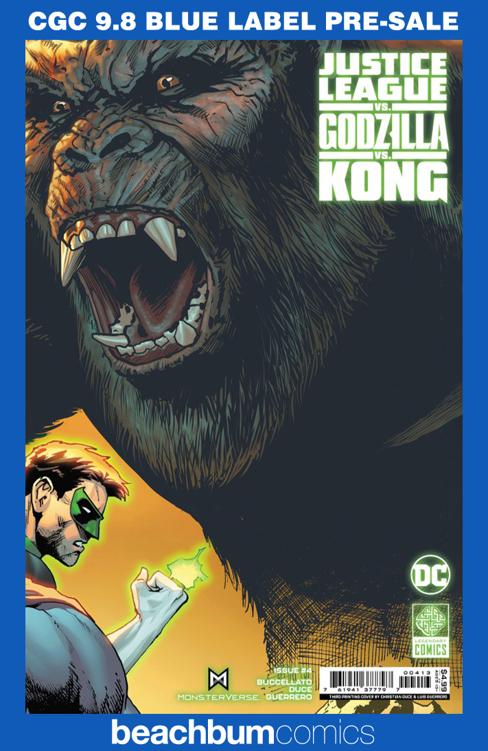 Justice League vs. Godzilla vs. Kong #4 Connecting Third Printing CGC 9.8