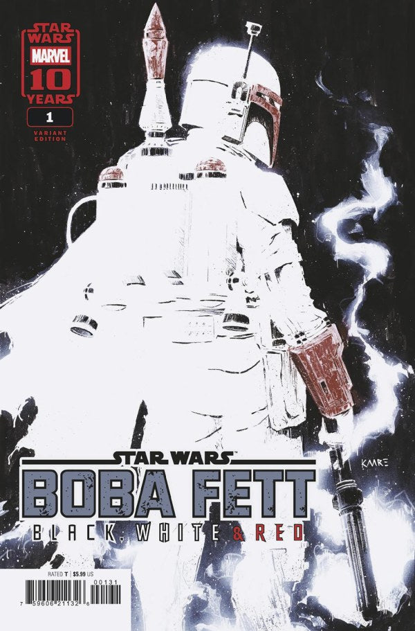 Star Wars: Boba Fett – Black, White & Red #1 Andrews Variant