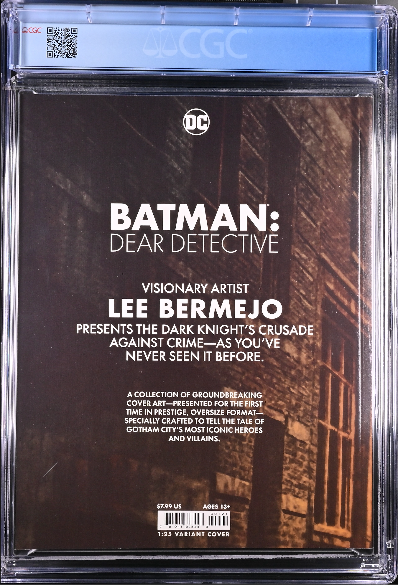 Batman: Dear Detective #1 Bermejo 1:25 Retailer Incentive Variant CGC 9.9