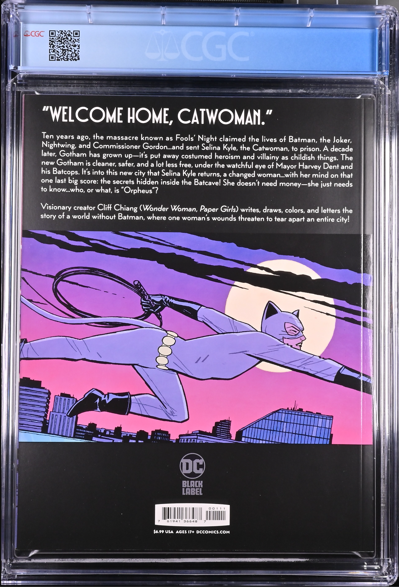 Catwoman: Lonely City #1 CGC 9.9 - DC Black Label
