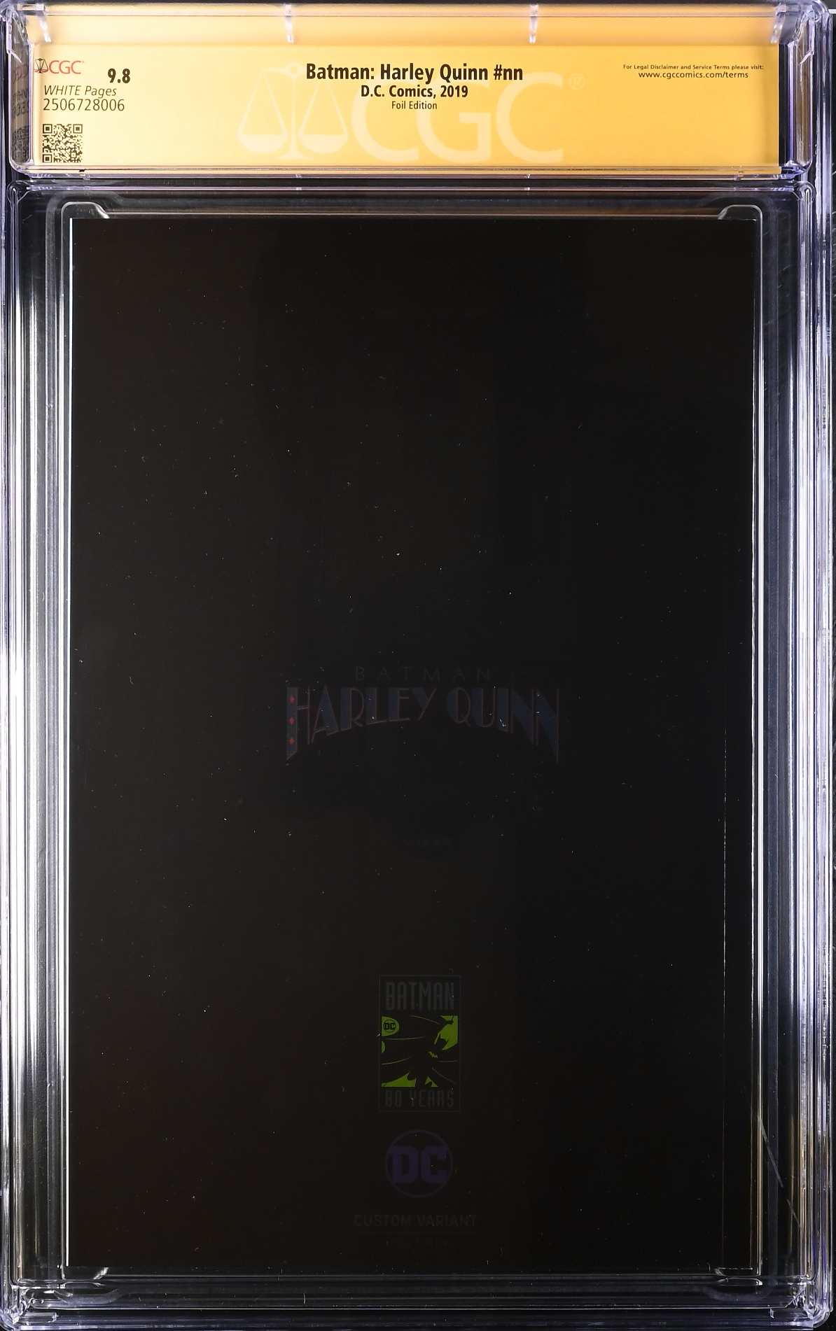 Batman: Harley Quinn #1 Black Foil Exclusive CGC 9.8 SS