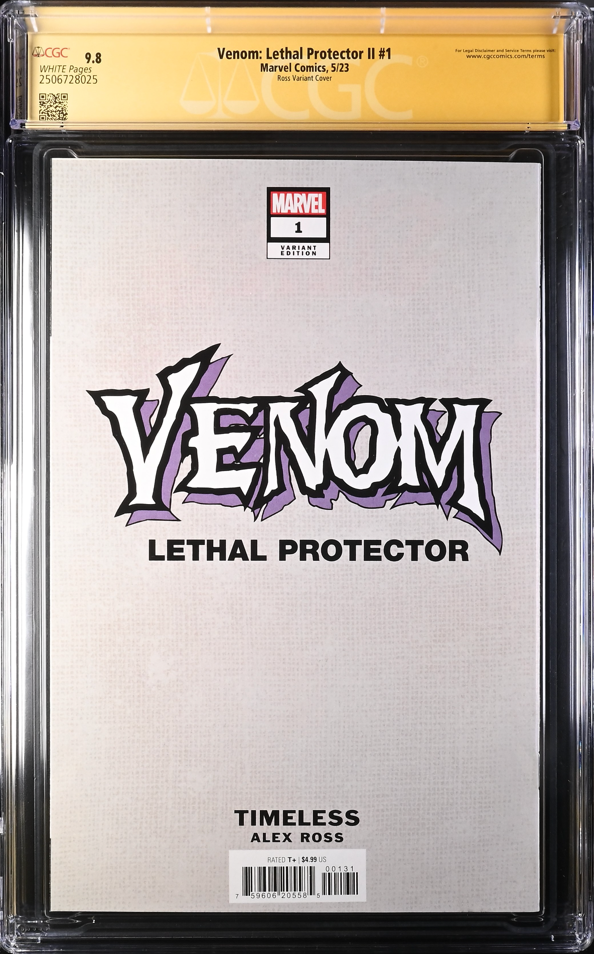 Venom: Lethal Protector II #1 Alex Ross Venom "Timeless" Variant CGC 9.8 SS