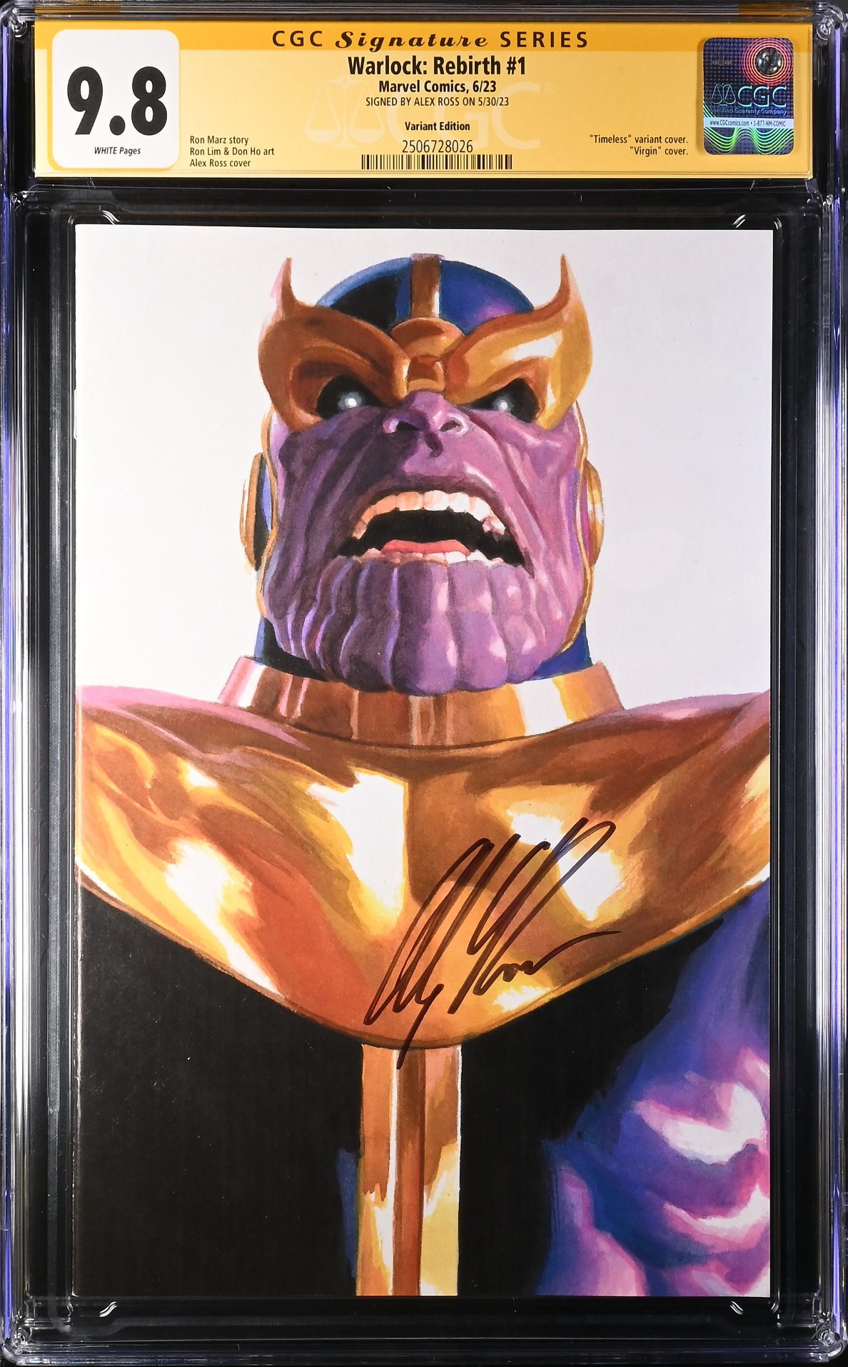 Warlock: Rebirth #1 Alex Ross Thanos "Timeless" Variant CGC 9.8 SS